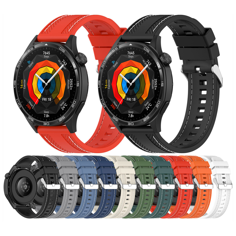 Silicone Watch Band 22Mm - 22mm Stiksels siliconen universele band Voor