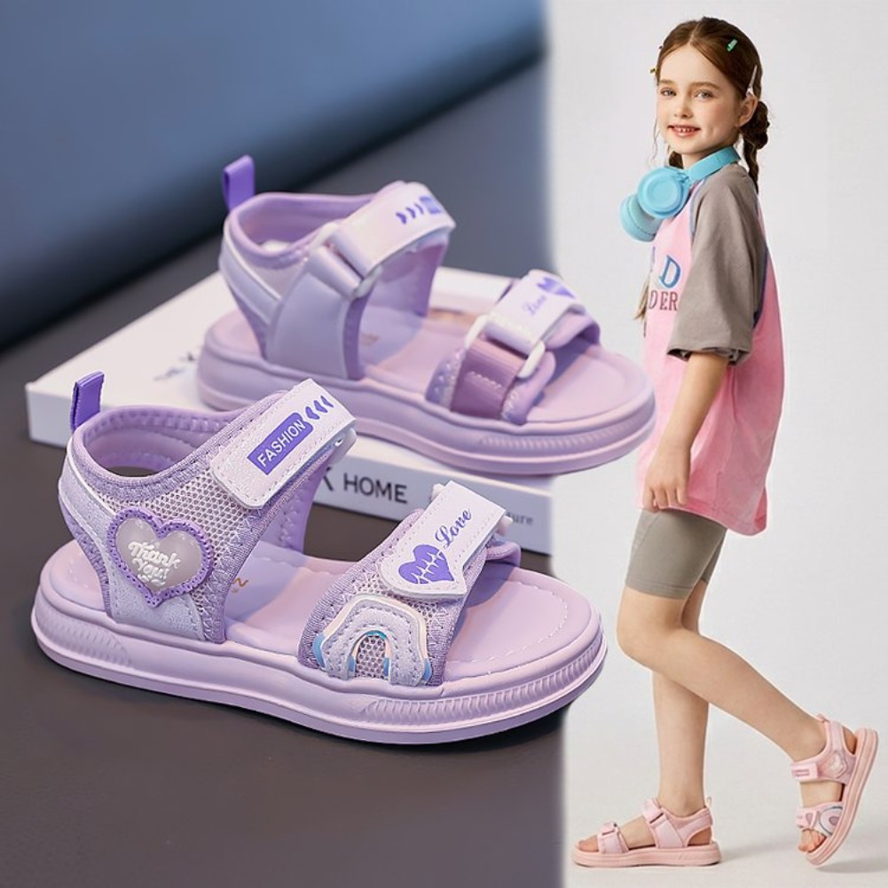 Sport Loop Velcro - Meisjes Hartvormige Prinsessen Sandalen, Lente/Zomer 2026