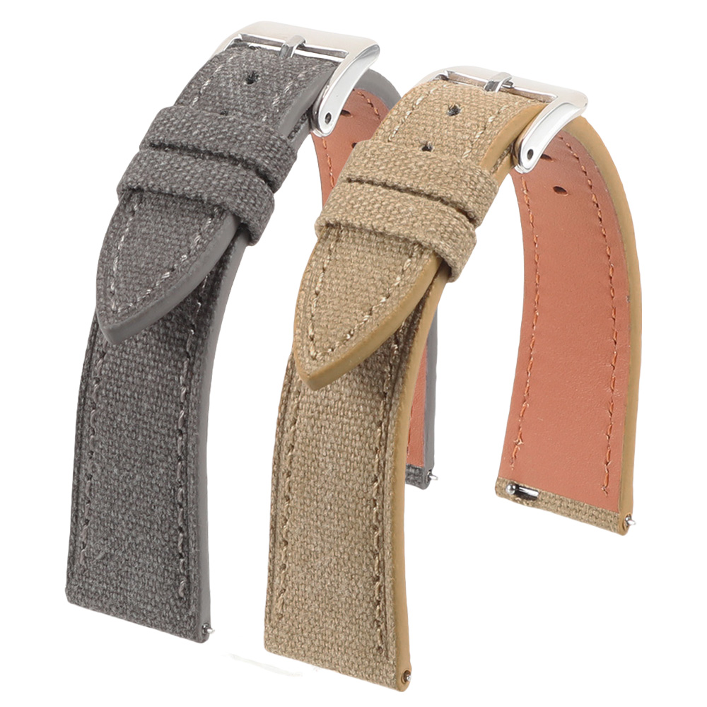 Handgemaakte slanke horlogeban - Canvas Strap Watch recensie en prijs